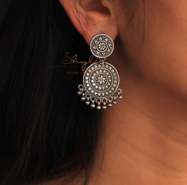 Mizoya Intricate Concentric Layered Earrings
