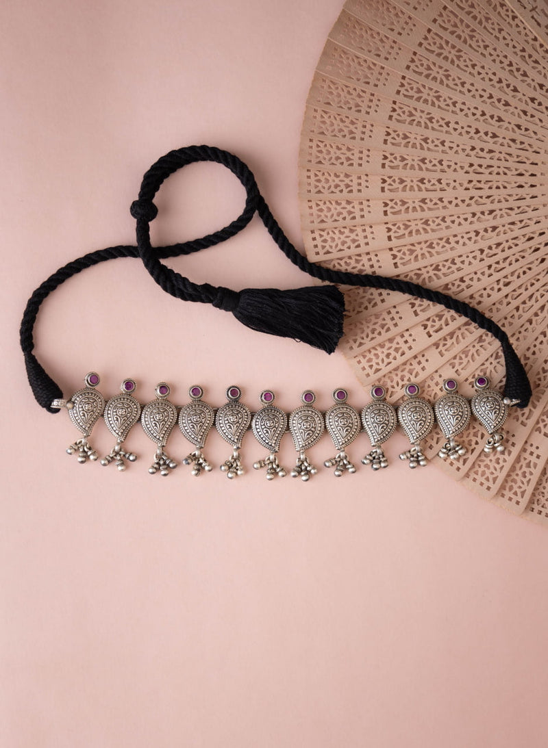 Mizoya Intricate Ghughri Drop Carry Motif Choker