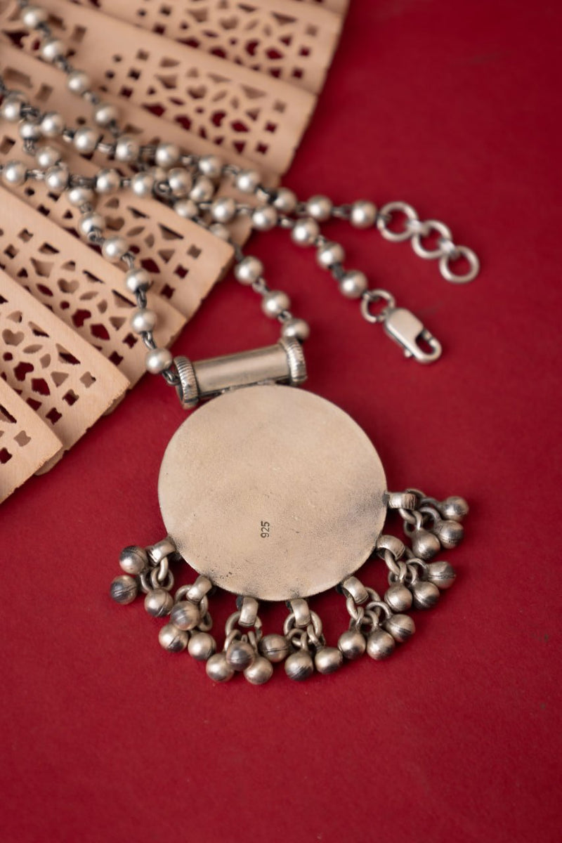 92.5 sterling silver Mizoya Concentric Ghughri Ball Chain Necklace, view 4