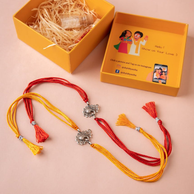 Moh Handcrafted Dancing Peacock Rakhi