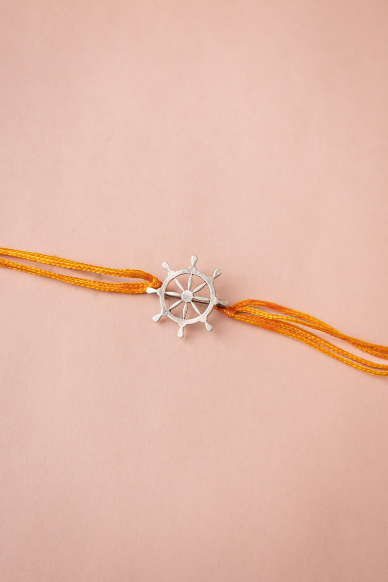 Moh Ship Handle Brooch Cum Rakhi