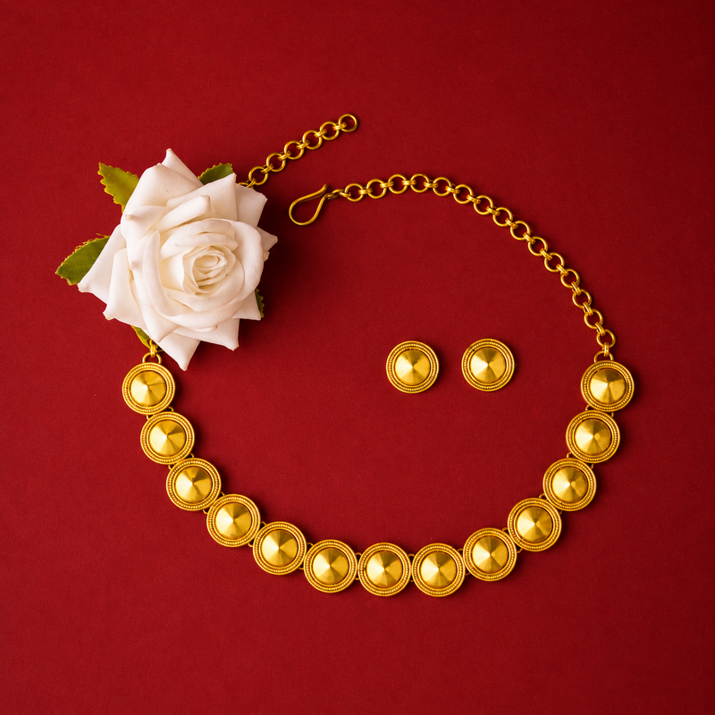 Moh Tikdi Sequence Fine Necklace Set