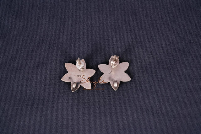 Moh Embossed Flower Studs