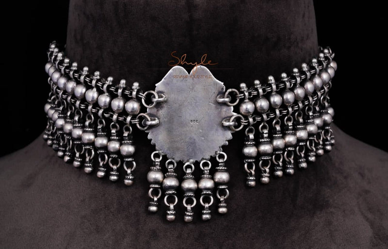 Tattva Jadau Turquoise Ghughri Ball Choker