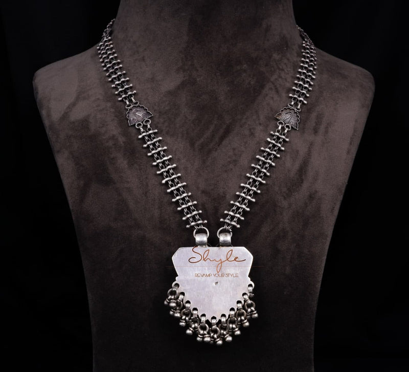 Anvaya Intricate Pendant Jali Chain Classic Necklace