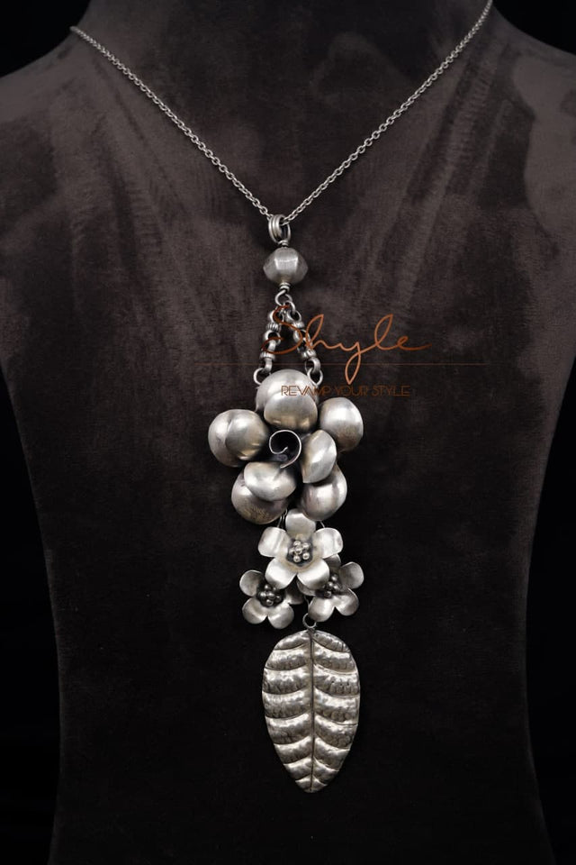 Qurbat Rose Petal Cluster Statement Necklace
