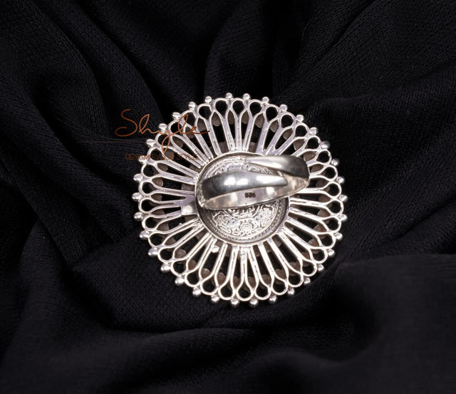 Anvaya Finely Carved Victorian Coin Ring
