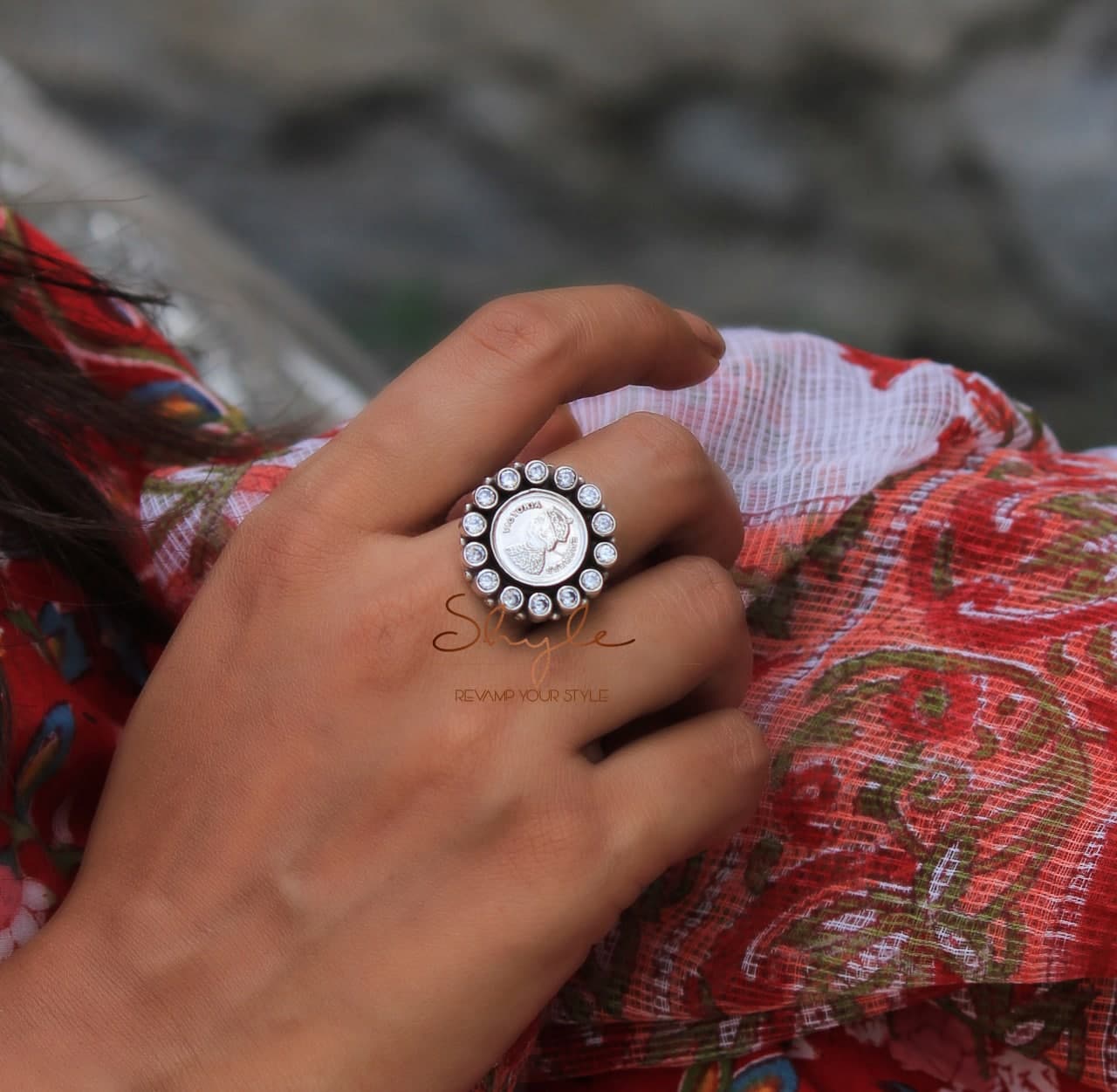 Essence Scintillating Victorian Coin Ring