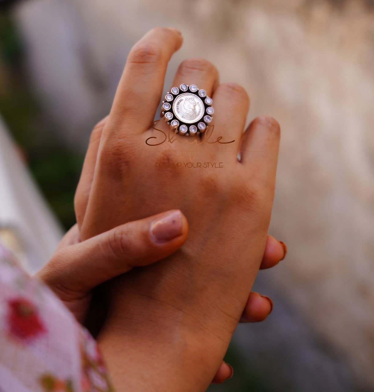 Essence Scintillating Victorian Coin Ring