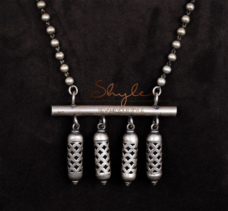 Qurbat Jharonkha Drop Ball Chain Necklace