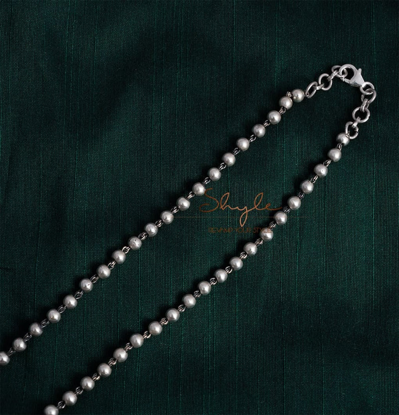 Adya Drum embossed Ball Chain Necklace