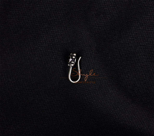 Moh Stone Studded Intricate Nose clip on side