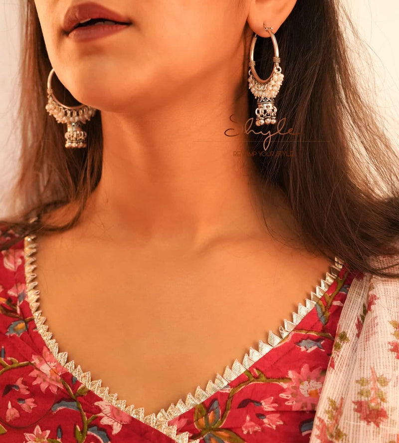 Dulari Fine Pearl Bali Jhumki