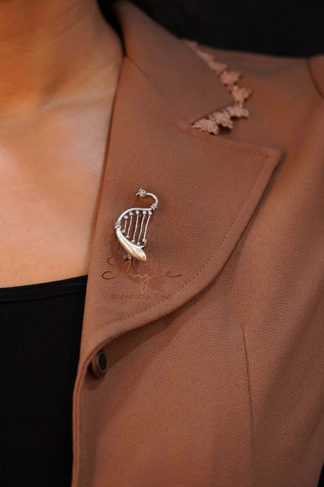 Anvaya Statement Harp Brooch primary