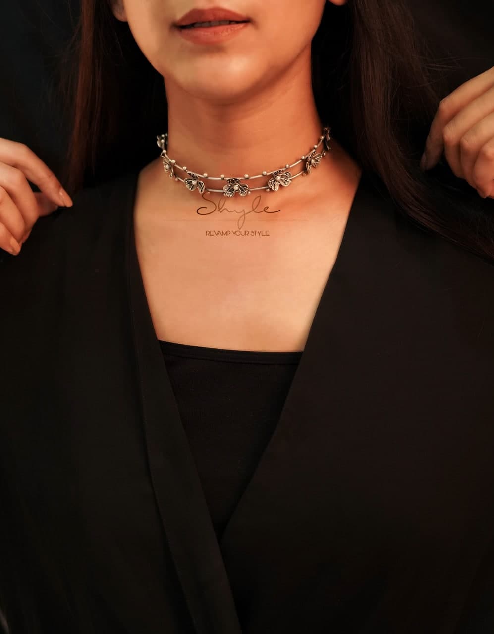 Qurbat Intricate Flower Statement Choker