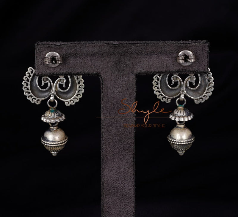 Mizoya Dual Peacock Ball Earrings