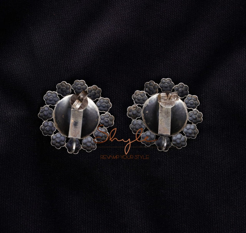 Moh Textured Flower Studs