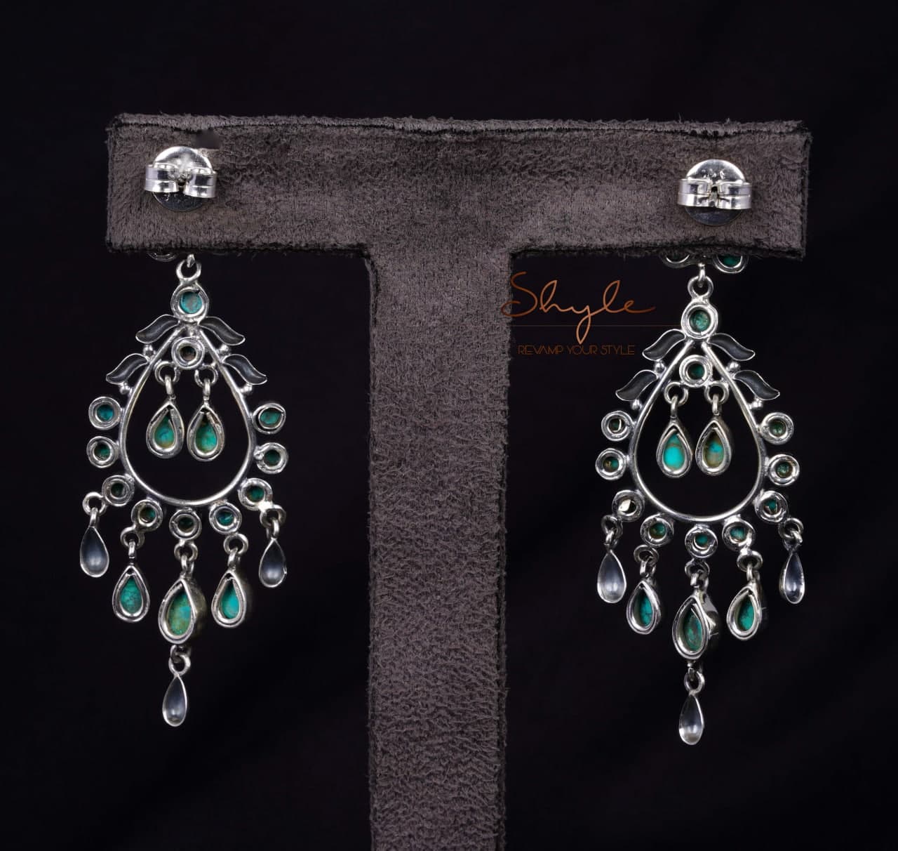 Essence Turquoise Jadau Earrings back