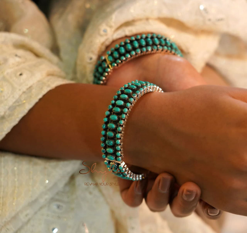 Tattva Turquoise Jadau Timeless Kada