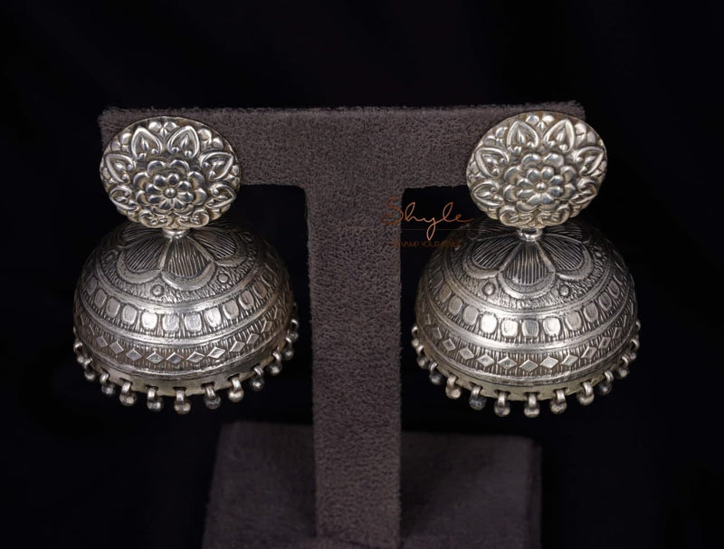 Dulari Flower Crafting Detailed Jhumka side