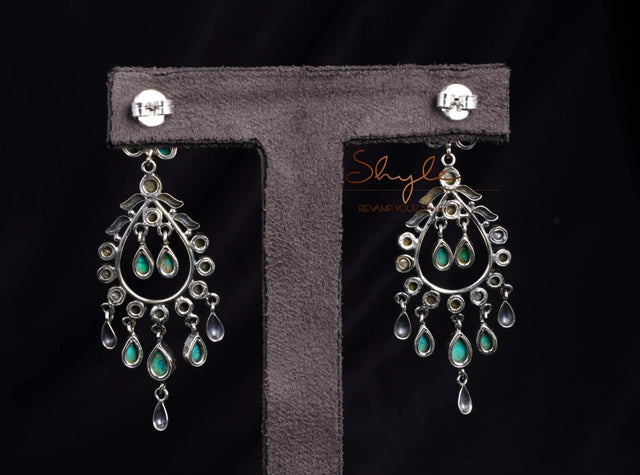 Essence Turquoise Pearl Jadau Earrings