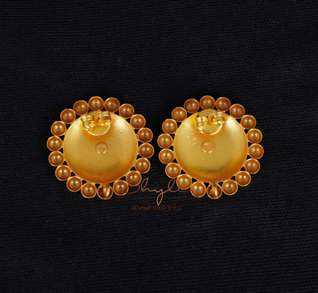 Adya Fine Matte Gold Studs