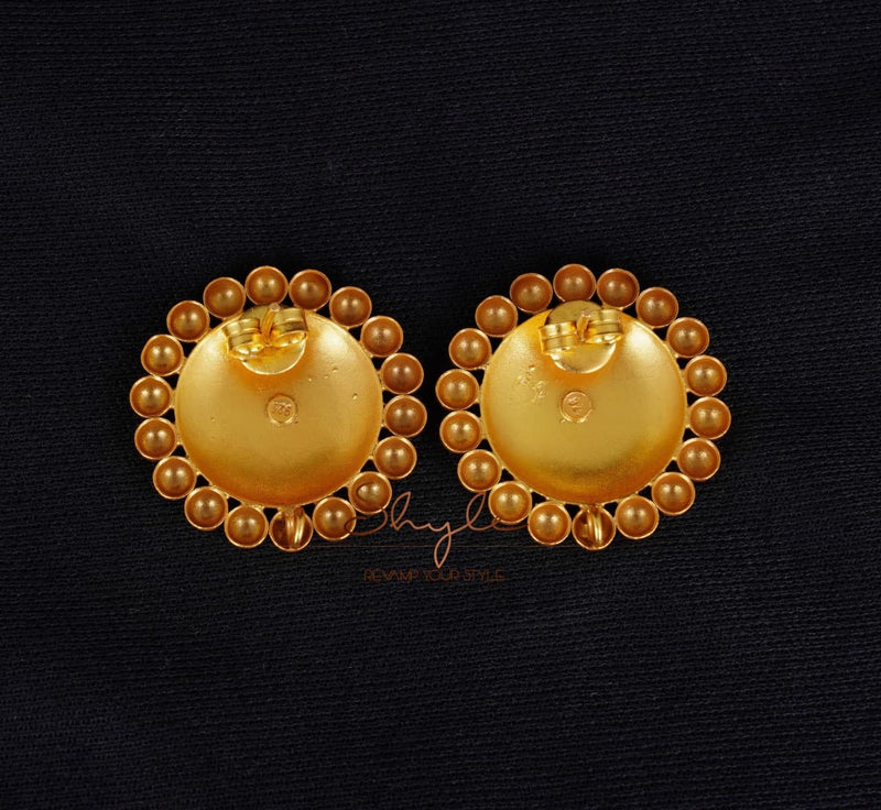 Adya Fine Matte Gold Studs