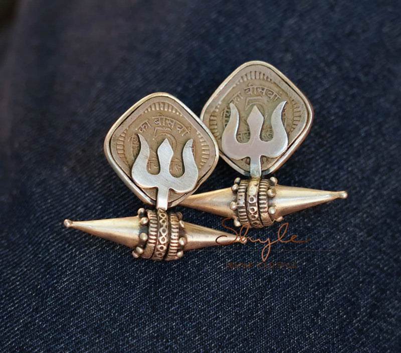 Mizoya Trishul Sikka Statement Earrings