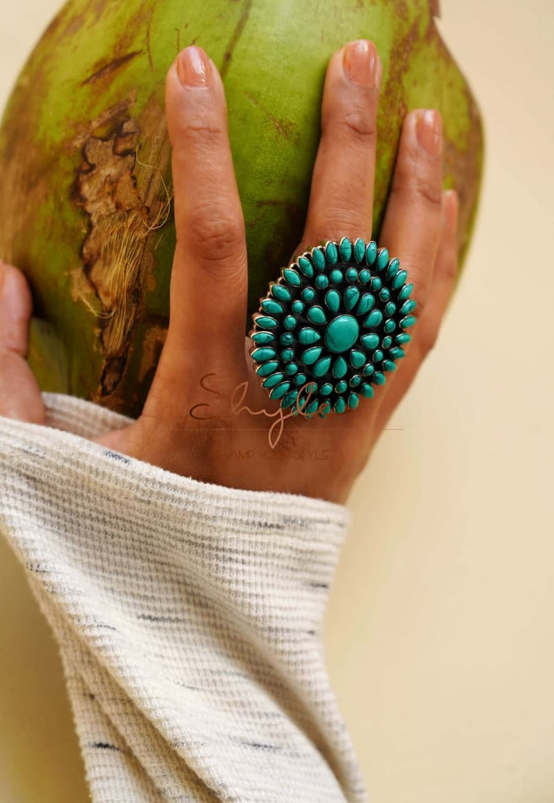Tattva Turquoise Jadau Classic Ring