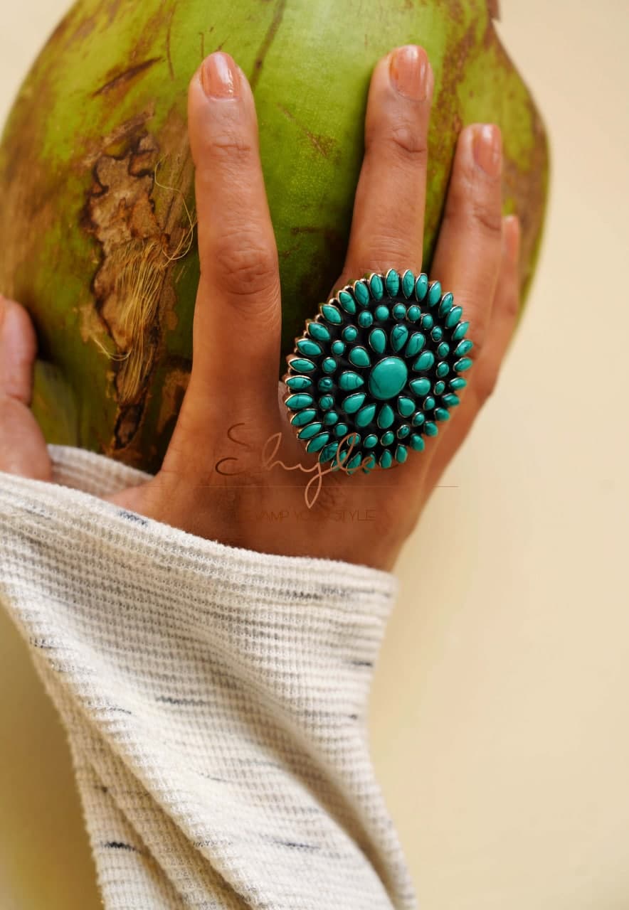 Tattva Turquoise Jadau Classic Ring