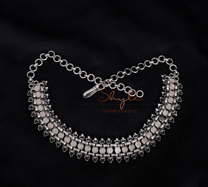 92.5 sterling silver Moh Intricate Sadabahaar Choker, view 5