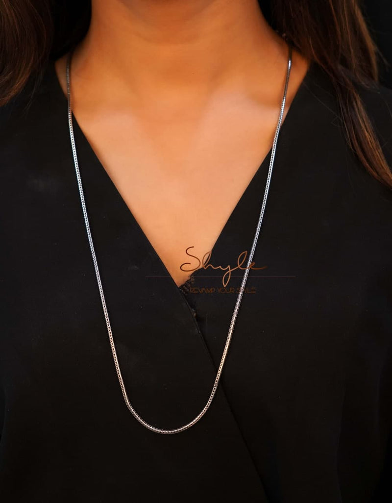 Adya Everyday Intricate Crafted Silver Chain