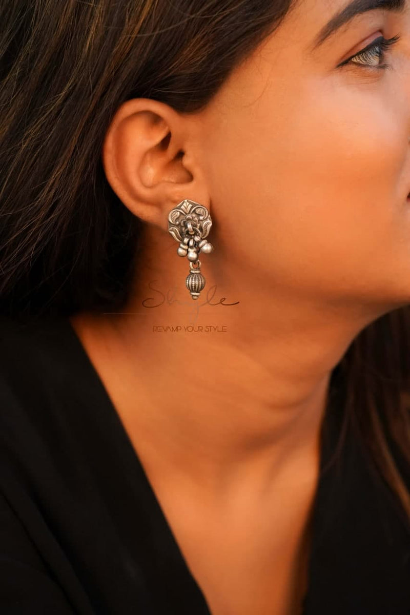 Anvaya Rawa Ghughri Drop Intricate Earrings