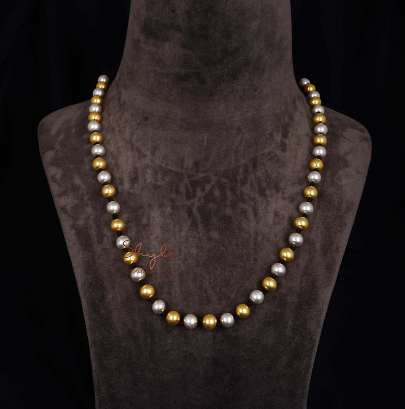Anvaya Dual Tone Versatile Bead Necklace