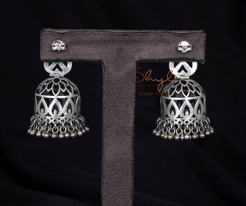 Mizoya Shiva Trinetra Motif Intricate Statement Jhumka