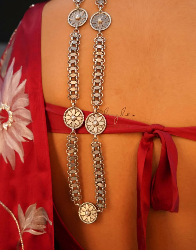 Mizoya Flower Motif Versatile Chain Necklace