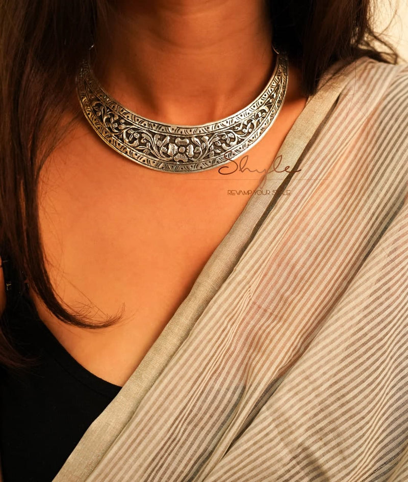 92.5 sterling silver Tattva Chitai Flower Intricate Versatile Necklace