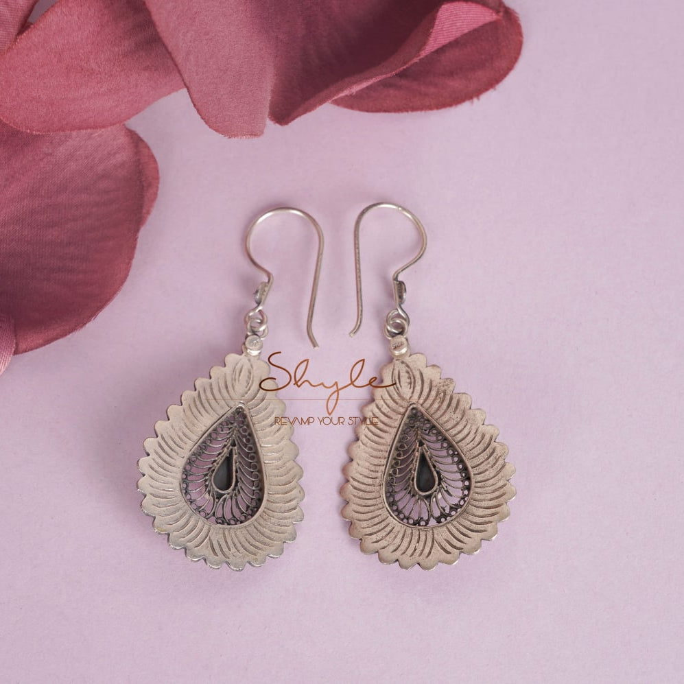 Mizoya Statement Drop Fish Hook Earring