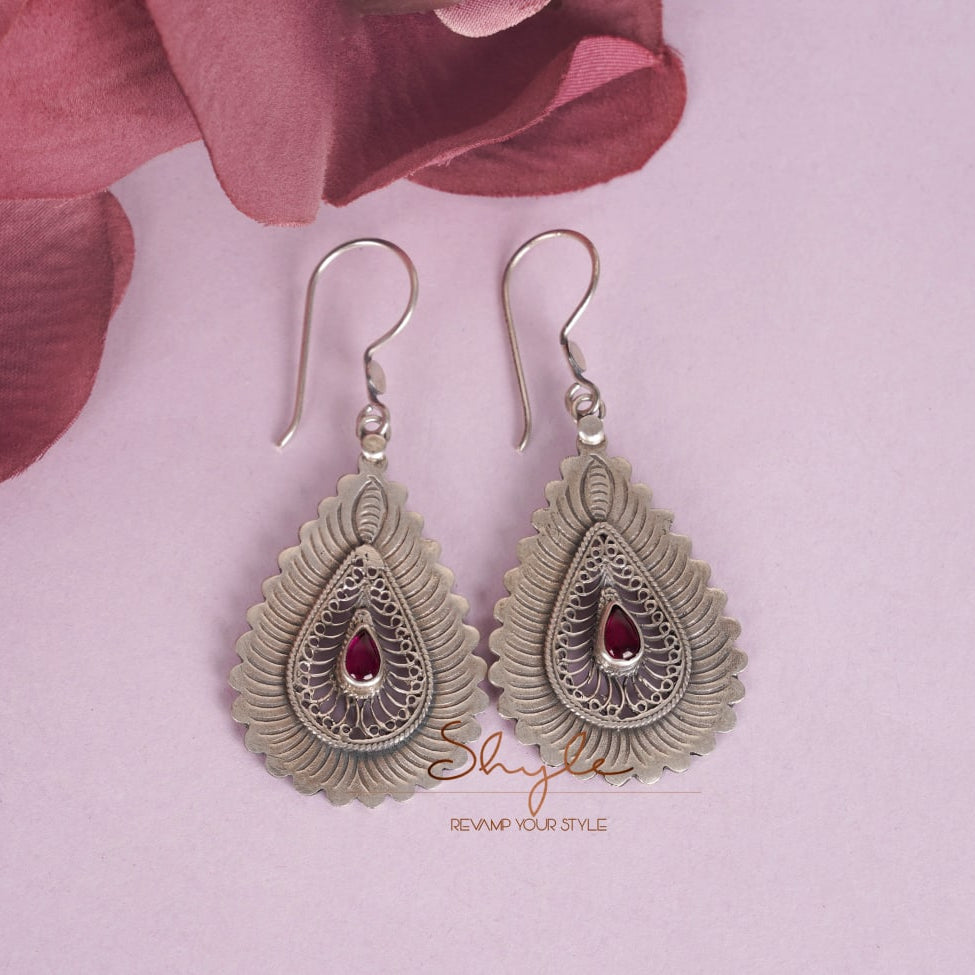 Mizoya Statement Drop Fish Hook Earring