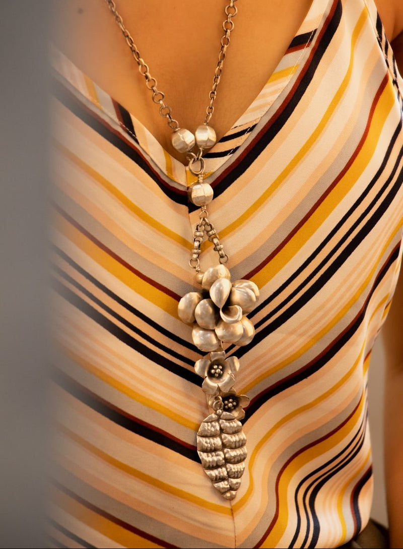 Qurbat Flower Cluster Statement Necklace