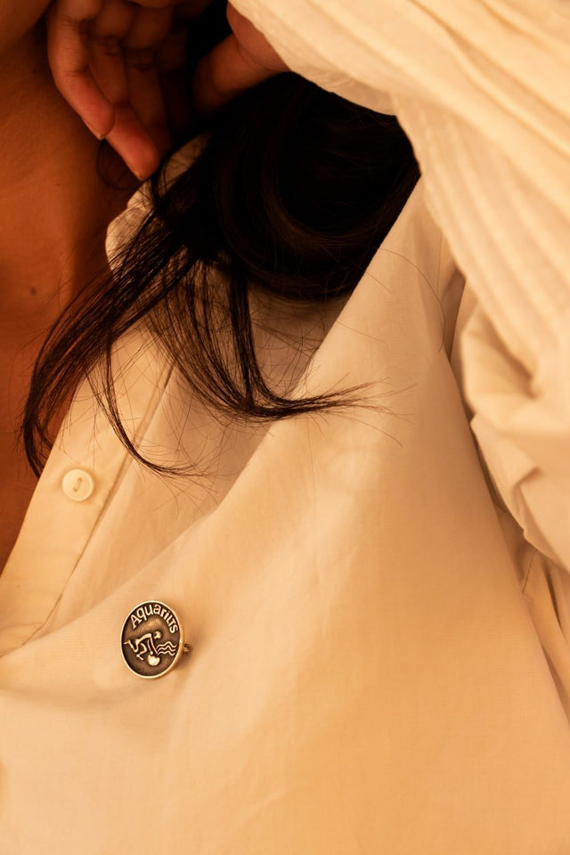 Moh Aquarius Sun Sign Brooch