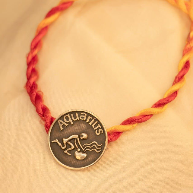 Moh Aquarius Sun Sign Brooch Cum Rakhi