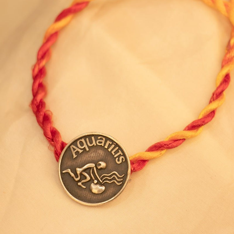 Moh Aquarius Sun Sign Brooch Cum Rakhi