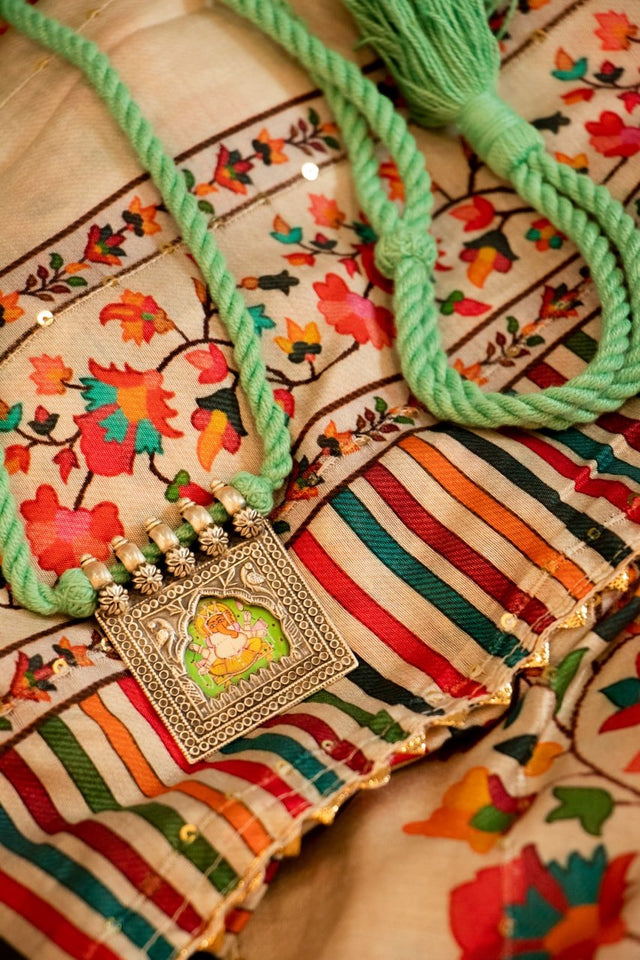Anvaya Handpainted Ganesha Intricate Necklace