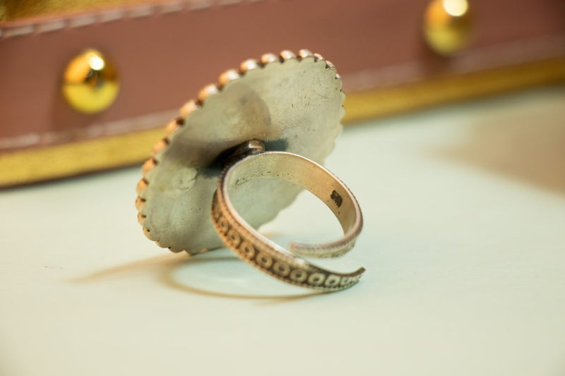 Moh Handpainted Peacock Classic Ring