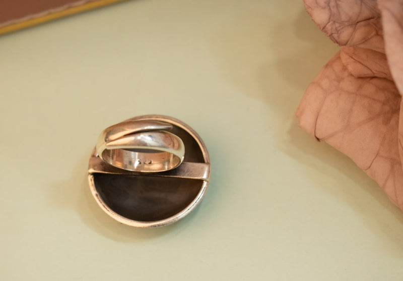 Mizoya Intricate Daana Detailed Circular Ring