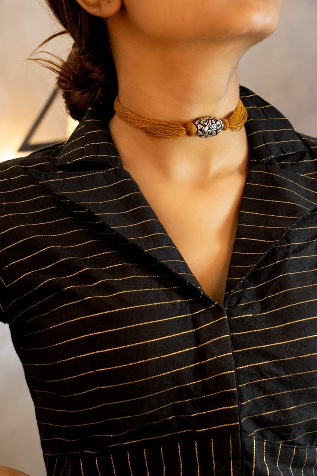 Mizoya Chitai Bead Intricate Dori Necklace