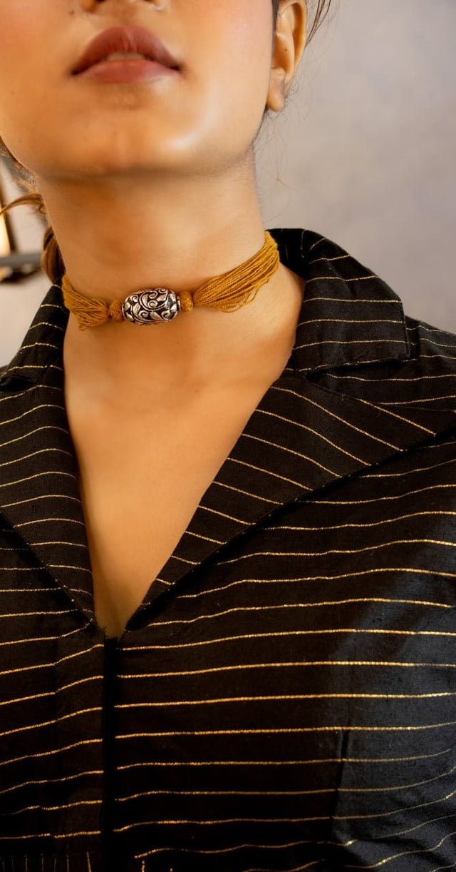 Mizoya Chitai Bead Intricate Dori Necklace