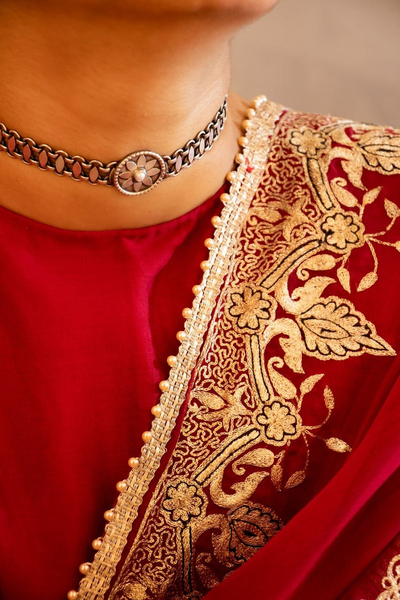 Mizoya Versatile Flower Motif Choker Set