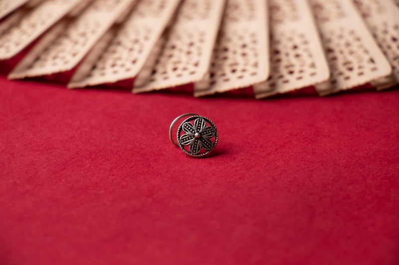 Adya Intricate Flower Nose Ring
